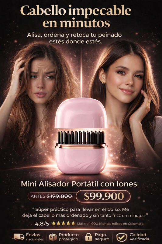 MINI ALISADOR PORTATIL CON IONES
