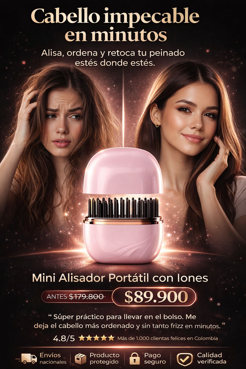 MINI ALISADOR PORTATIL CON IONES